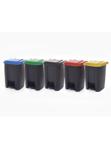 GPC Hands Free Pedal Bin with Coloured Lids - 50 Litres